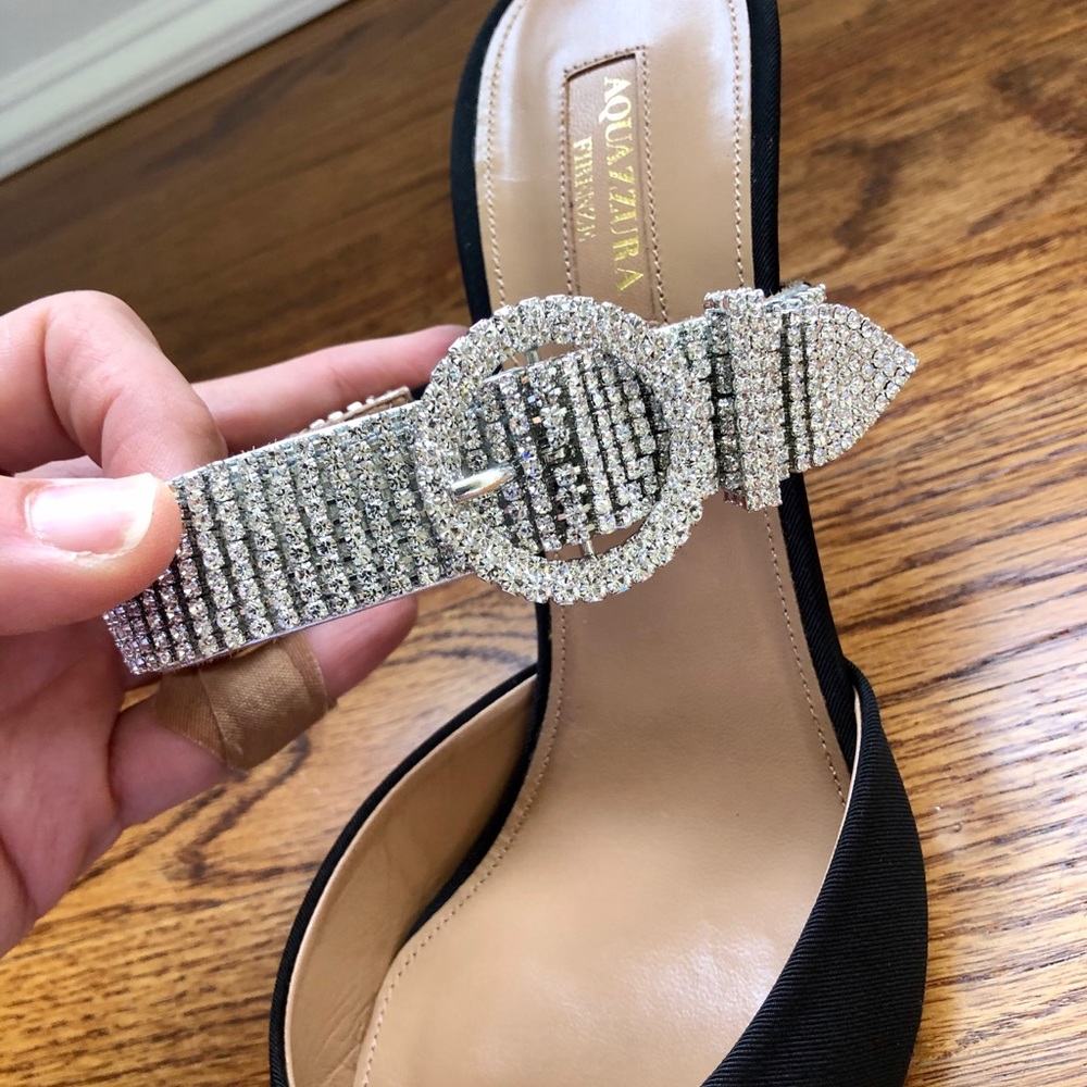 SOLD -Like new Aquazurra Chain Reaction Mules - Picture 13 of 16